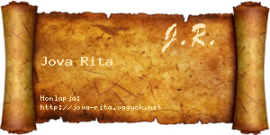 Jova Rita névjegykártya
