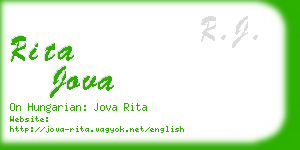 rita jova business card